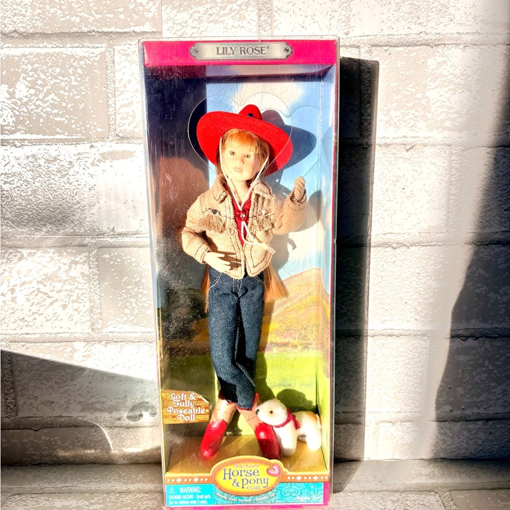 Only Hearts Club Lily Rose Doll in Western Riding Outfit & Pet Dog NEW in Box